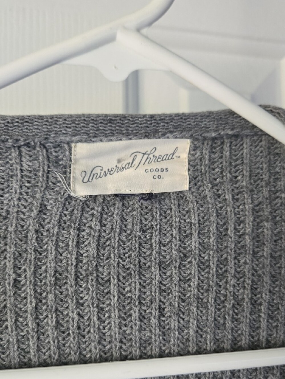 Universal Thread Gray Ribbed Open-Front Cardigan with Pockets- Plus Size - Picture 2 of 11